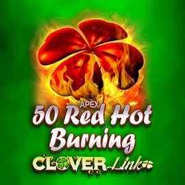 50 Red Hot Burning Clover Links slot icon by Novomatic, available at VipLuck Casino
