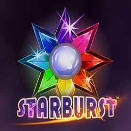 Slots logo of Starburst from NetEnt at VipLuck Casino