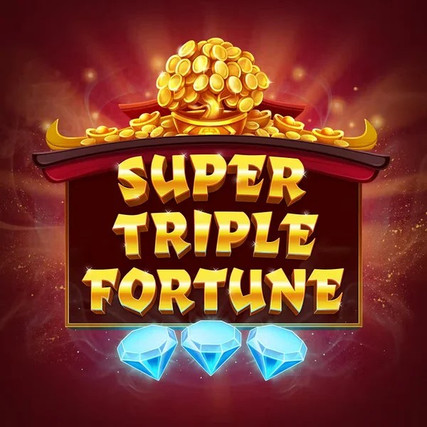Super Triple Fortune slot logo by Greentube at VipLuck Casino