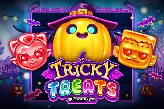 Tricky Treats slot logo by Push Gaming at VipLuck Casino